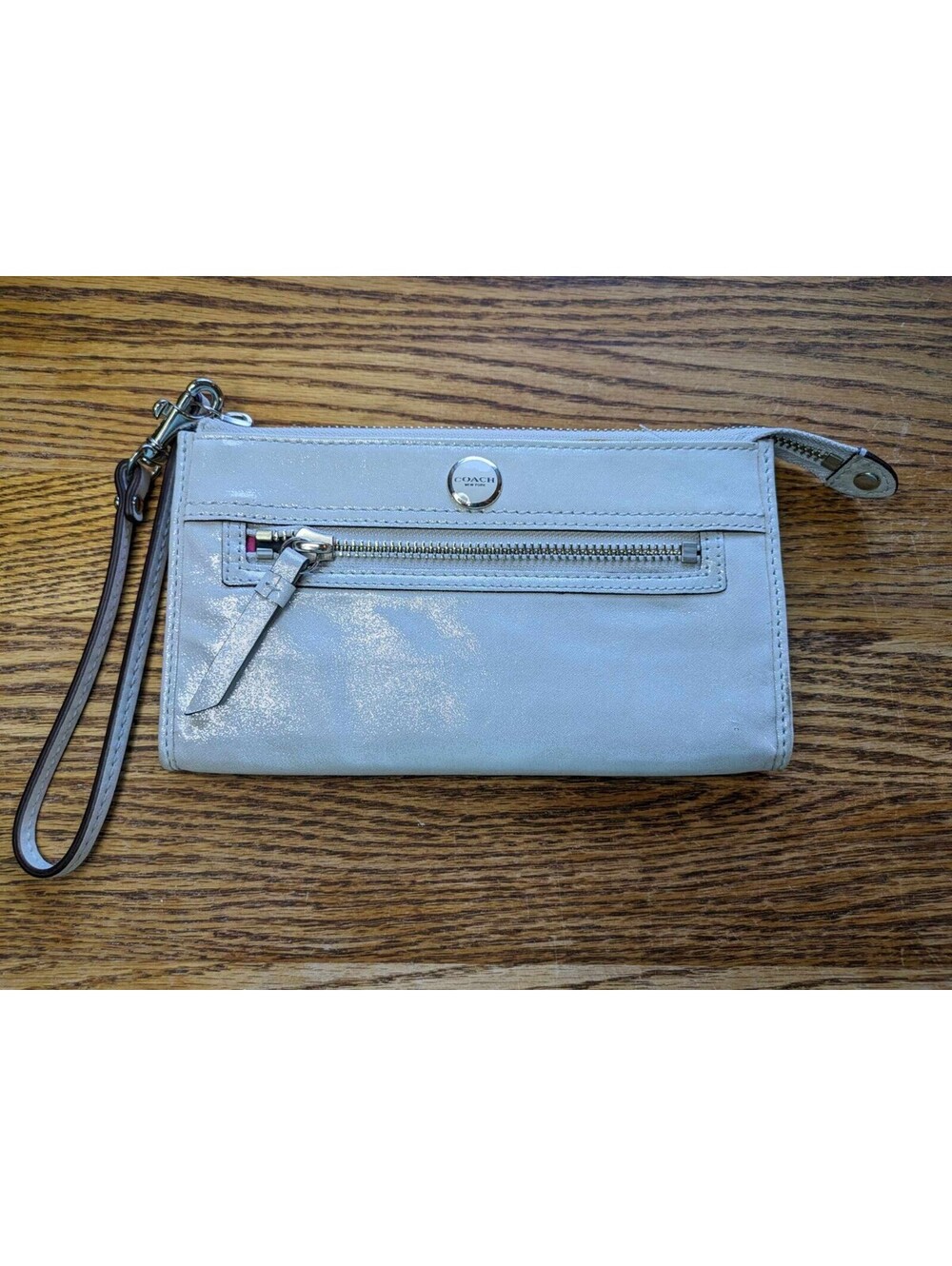 Coach New York White Signature Colours Wristlet Wallet